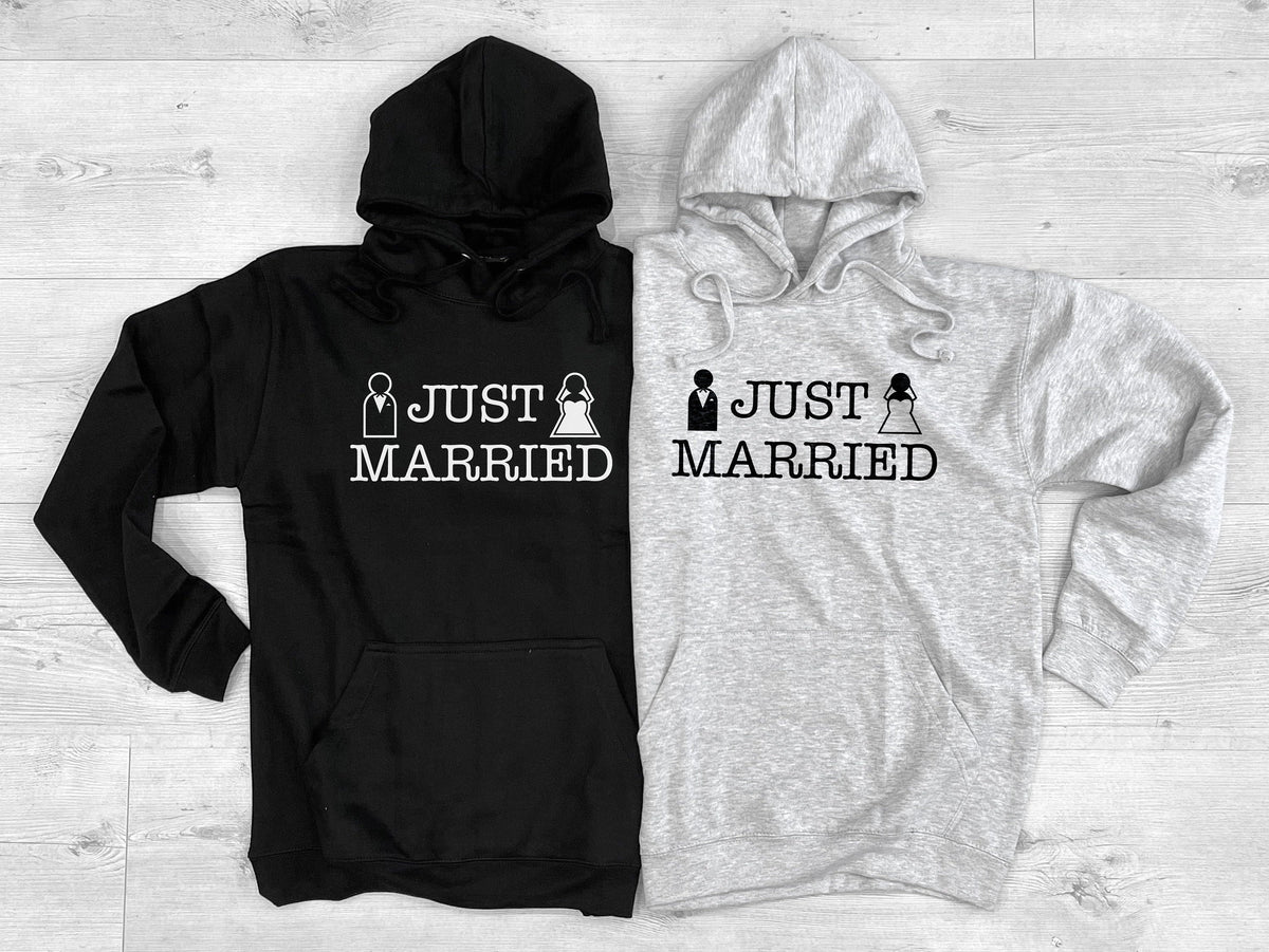 Matching Honeymoon Hoodies Just Married Couples Wedding Hoodie Wedding Gifts Couples Just Married Hoodies Couple Gifts For Honeymoon Hoodie – Cozy Vibes · High-Quality Print
