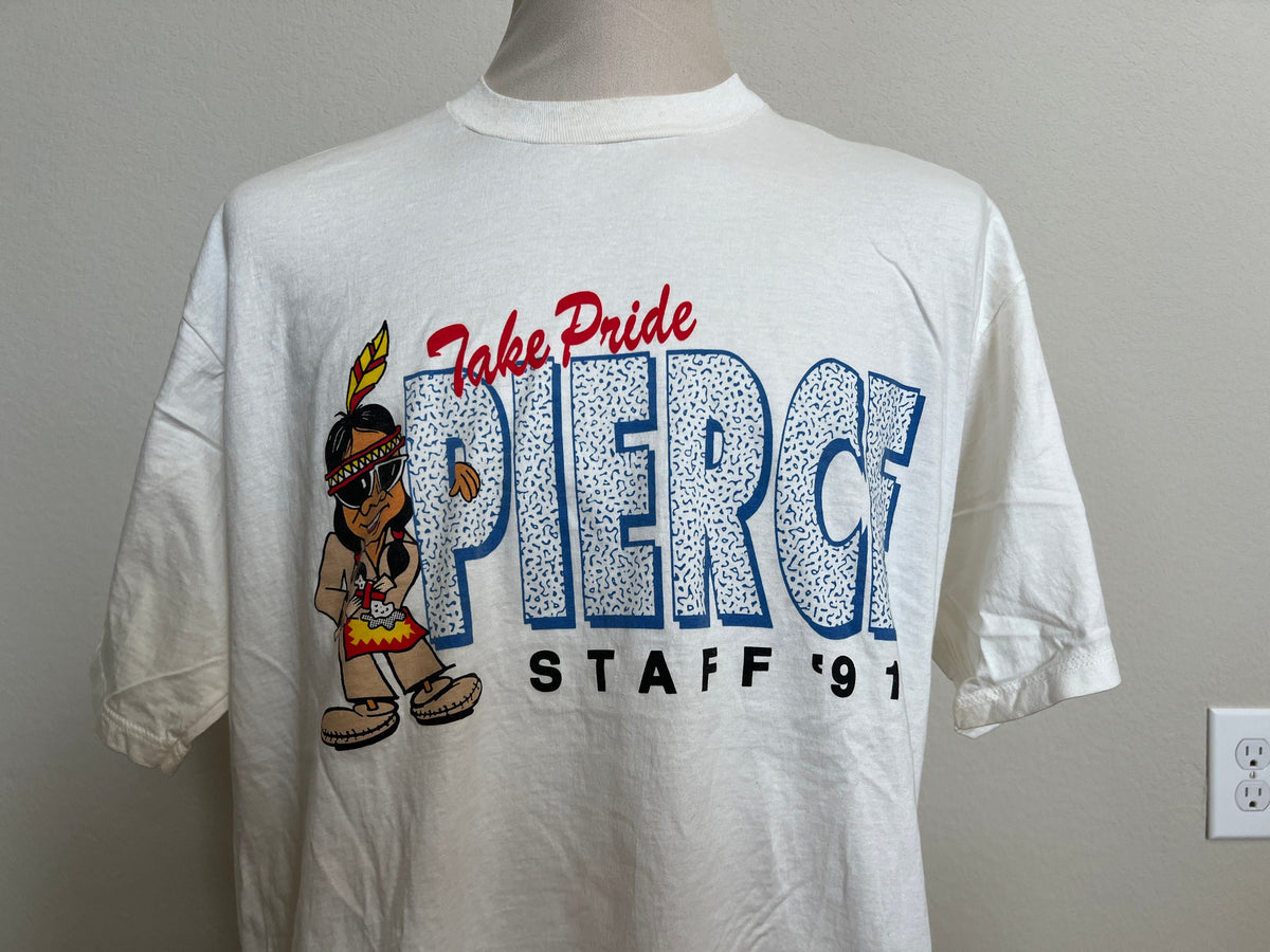 Vintage 9039s Take Pride Pierce Staff 1991 high school T Shirt Size XL Graphic Tee – Bold Style · Trending Graphic Apparel