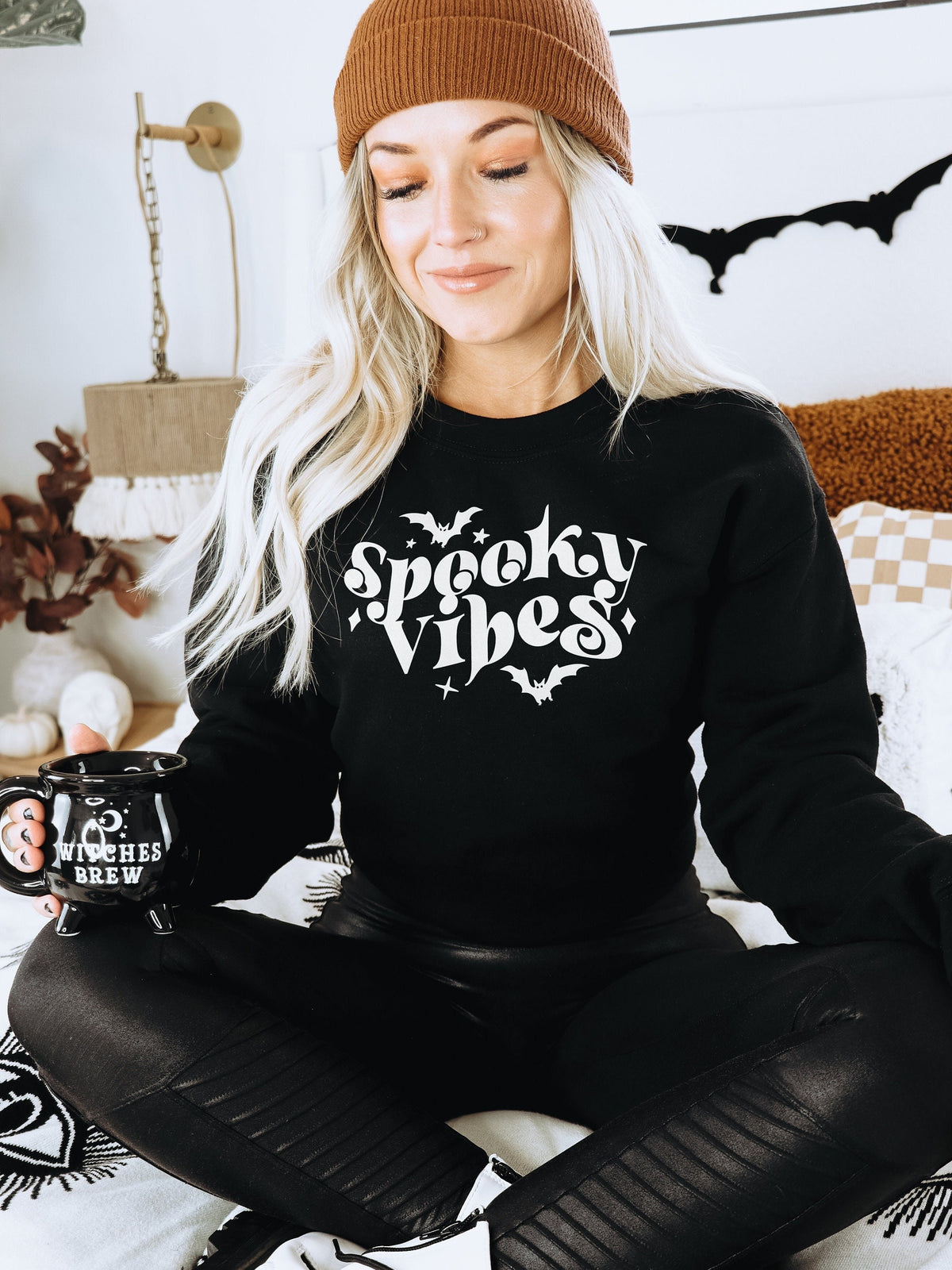 Halloween Retro Sweatshirt Spooky Vibes Sweatshirt Retro Halloween Sweater Retro Fall Sweatshirt Womens Retro Halloween Sweatshirt Sweatshirt – Soft Feel · Must-Have Style