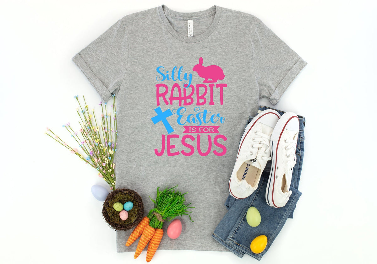 Silly Rabbit Easter Is For Jesus Cute Religious Christian Baby Bodysuit Toddler Tshirt Youth or Adult Tee for Men Women Girl or Boys Graphic Tee – Cozy Vibes · Perfect For Daily Wear