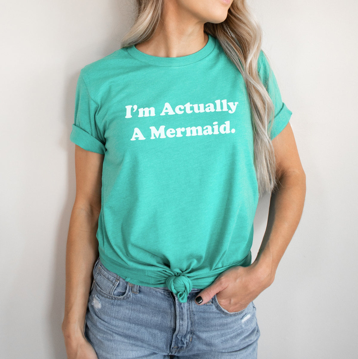 Mermaid TShirt I39m Actually A Mermaid Shirt Womens Mermaid TShirt Nautical Mermaid Shirts Graphic Tee – Soft Feel · Must-Have Style