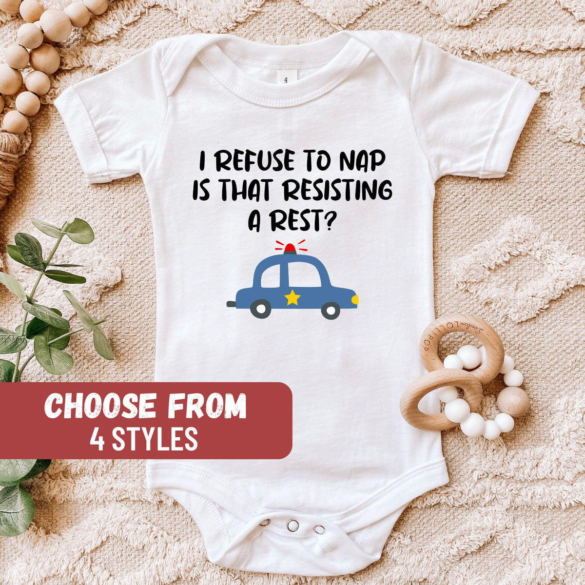 Baby Shower Gift Cute Police Officer Baby Bodysuit Police Baby Bodysuit Baby Gift I Refuse To Nap Is That Resisting A Rest Baby Bodysuit Graphic Tee – Fan Favorite · Trending Graphic Apparel