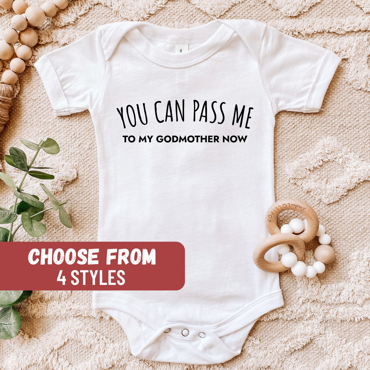 Godson Baby Bodysuit Godmother Baby Bodysuit Baby Shower Gift Goddaughter Baby Tees You Can Pass Me To My Godmother Now Baby Bodysuit Graphic Tee – Fan Favorite · Must-Have Style