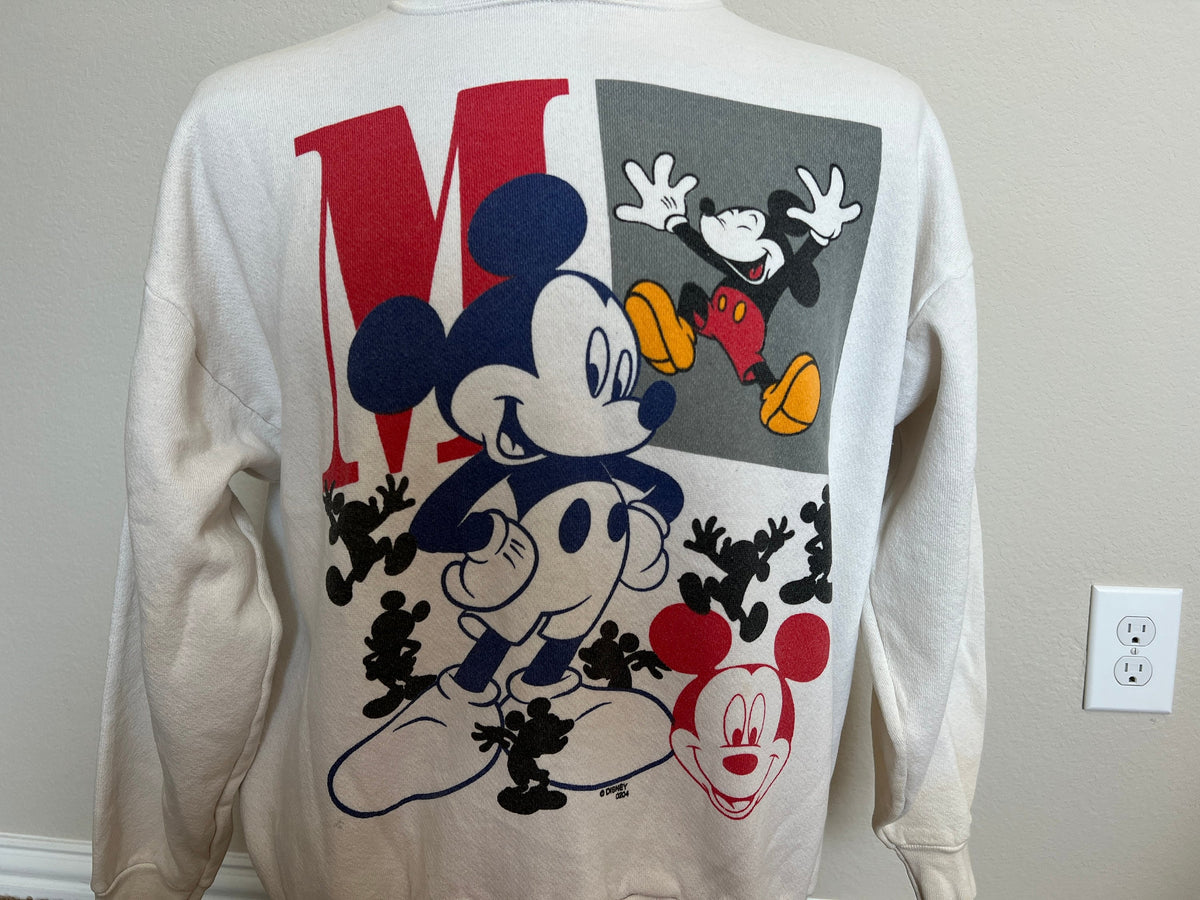 Vintage 9039s Mickey Mouse M Crewneck Sweatshirt Size L Sweatshirt – Aesthetic Look · Must-Have Style