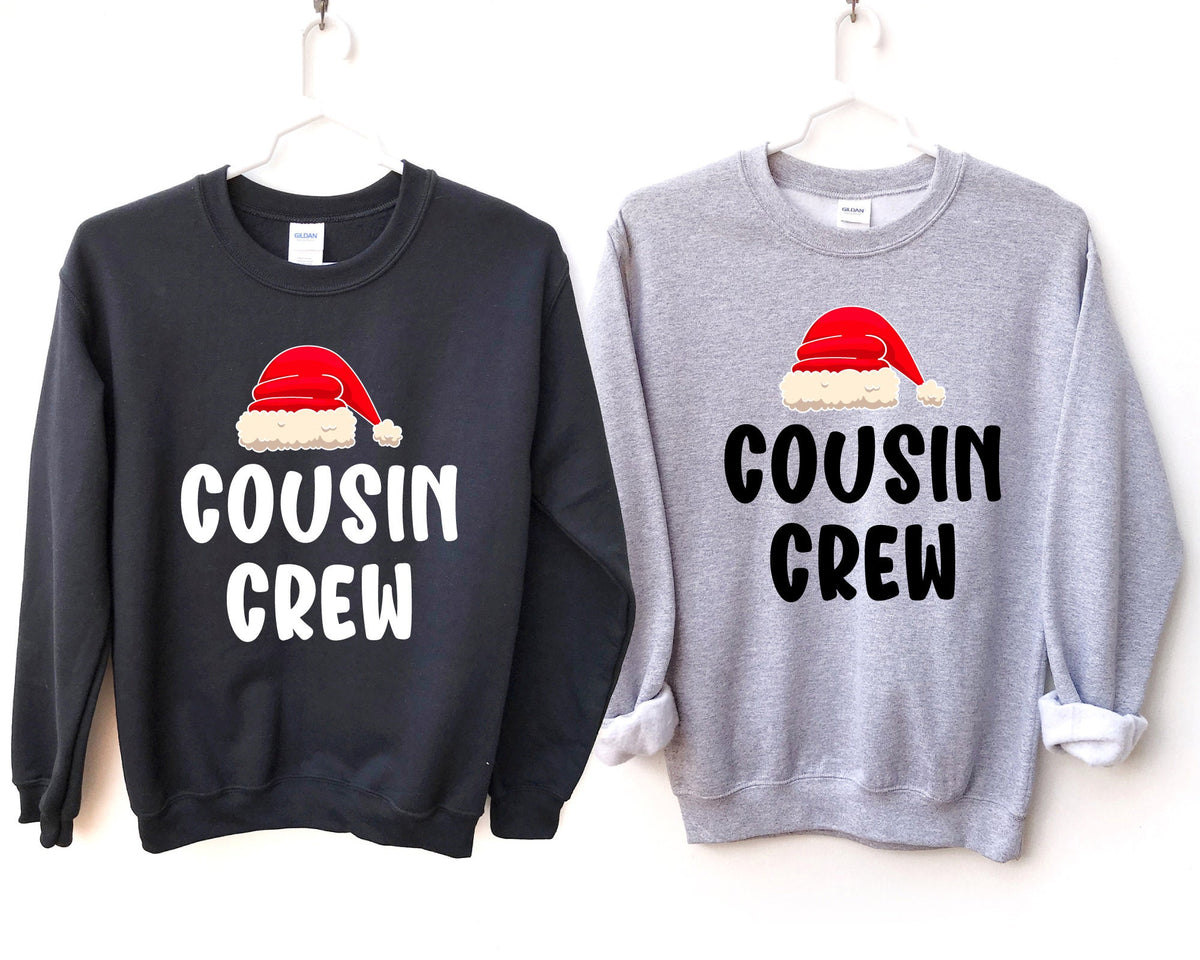 Cousin Crew Sweatshirt Christmas Pullover Family Matching Sweater Cousin Matching Crewneck Sweat Family Reunion Sweater Santa Hat Sweat Sweatshirt – Soft Feel · Must-Have Style