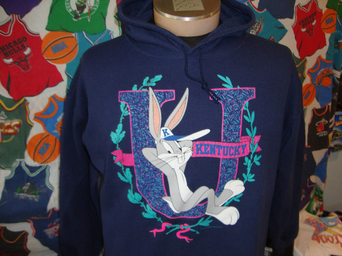 Vintage 9039s Looney Tunes Kentucky Wildcats bugs Bunny Navy Blue Hoodie Sweatshirt M Hoodie – Cozy Vibes · Trending Graphic Apparel