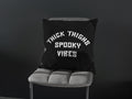 Goth Throw Pillow Case Halloween Cushion Thick Thighs Spooky Vibes Gothic Sofa Cushion Goth Bedding Black Gothic Home Decor Graphic Tee – Aesthetic Look · Perfect For Daily Wear