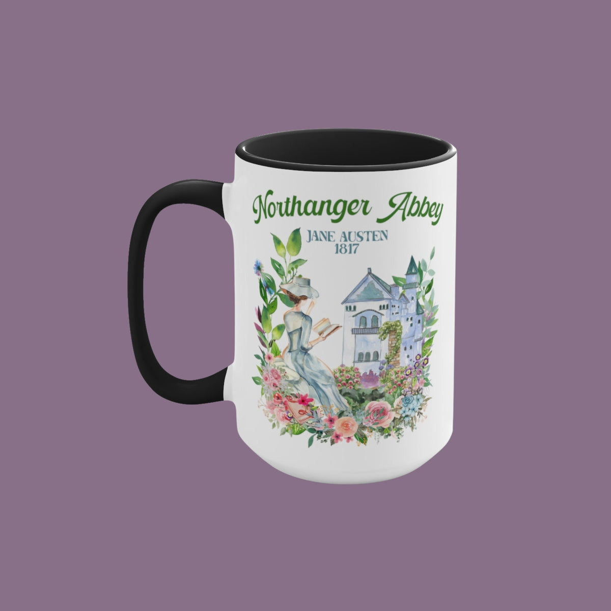Bookish Coffee Mug for Reader Northanger Abbey by Jane Austen 15 Oz Mug Satirical Gothic Romance Regency Era Gift for Librarian Graphic Tee – Soft Feel · Must-Have Style