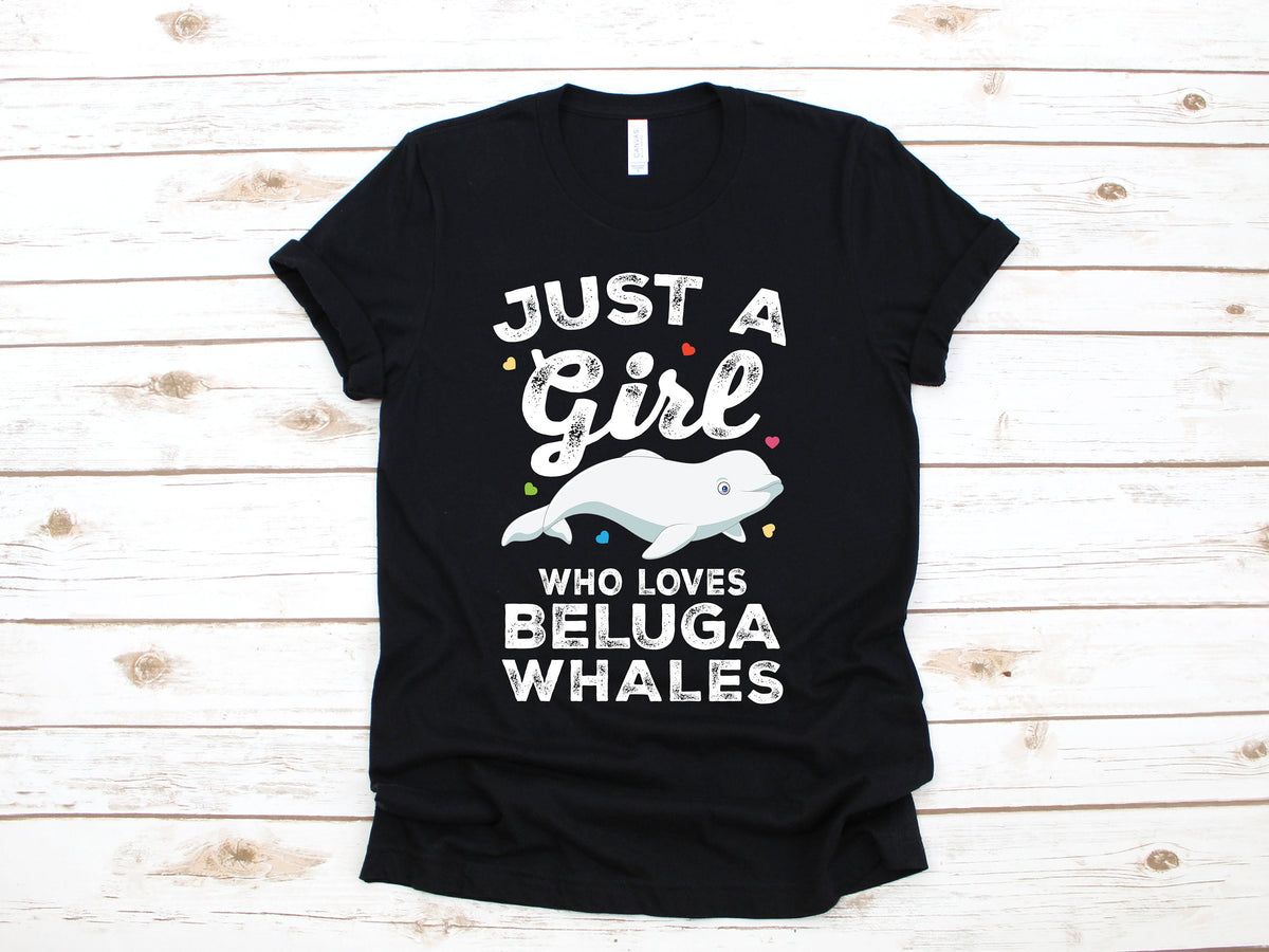 Girl Who Loves Beluga Whales TShirt Cute Beluga Whale Tee Kids Shirt Hoodie Long Sleeve Sweatshirt Hoodie – Aesthetic Look · Trending Graphic Apparel