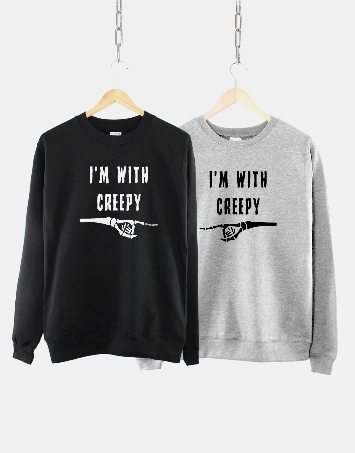 Couples Halloween Sweatshirt Matching Halloween Sweatshirts For Couples His And Hers Halloween Sweatshirt Creepy Skeleton Sweatshirt Sweatshirt – Fan Favorite · Must-Have Style