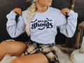 Retro Halloween Sweater Grey Halloween Sweatshirt Lets Go Ghouls Halloween Sweatshirt Retro Print Sweatshirt Cute Halloween Sweater Sweatshirt – Warm & Stylish · Perfect For Daily Wear