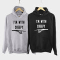 Matching Halloween Hoodies Couples Halloween Hoodies Halloween Hoodies For Couples I39m With Creepy Skeleton Hand Hoodie Hoodie – Easygoing Wear · Perfect For Daily Wear