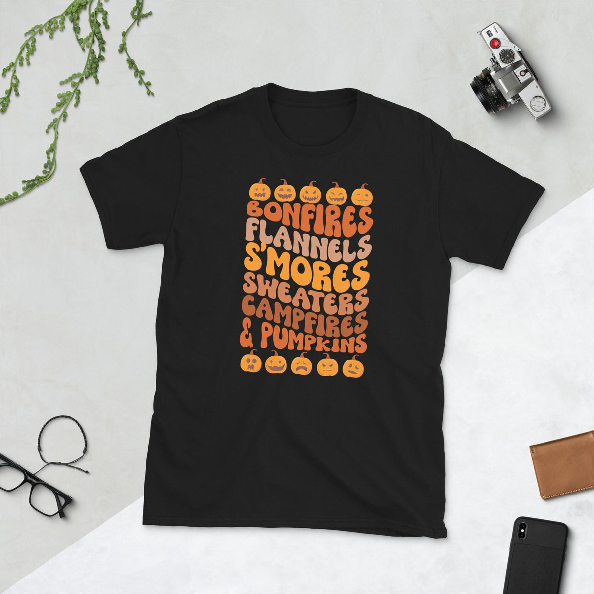 Favorite Season Halloween Thanksgiving Shirt Graphic Tee – Cozy Vibes · Perfect For Daily Wear
