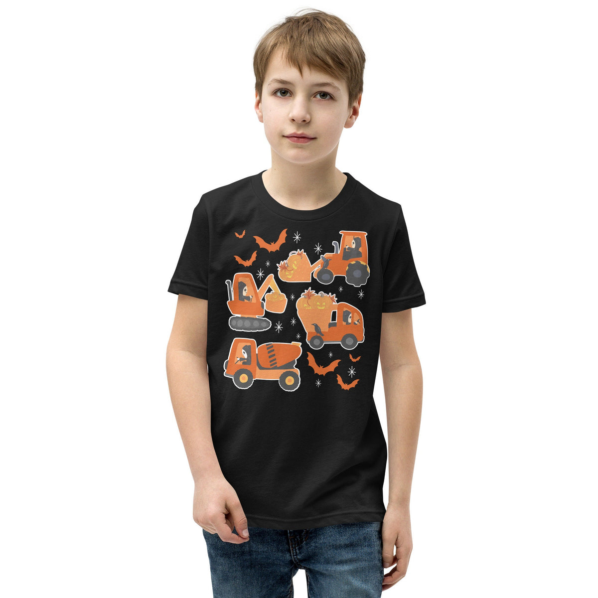 Spooky Construction Vehicles Halloween Children Costume Graphic Tee – Aesthetic Look · Trending Graphic Apparel