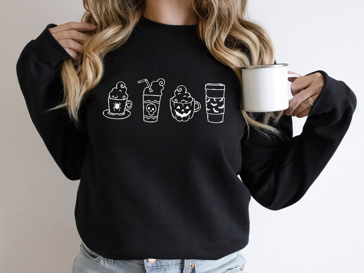 Halloween Sweatshirt Halloween Coffee Sweatshirt Pumpkin Spice Sweater Pumpkin Spice Coffee Sweater Fall Coffee Lover Sweatshirt Sweatshirt – Everyday Comfort · Perfect For Daily Wear
