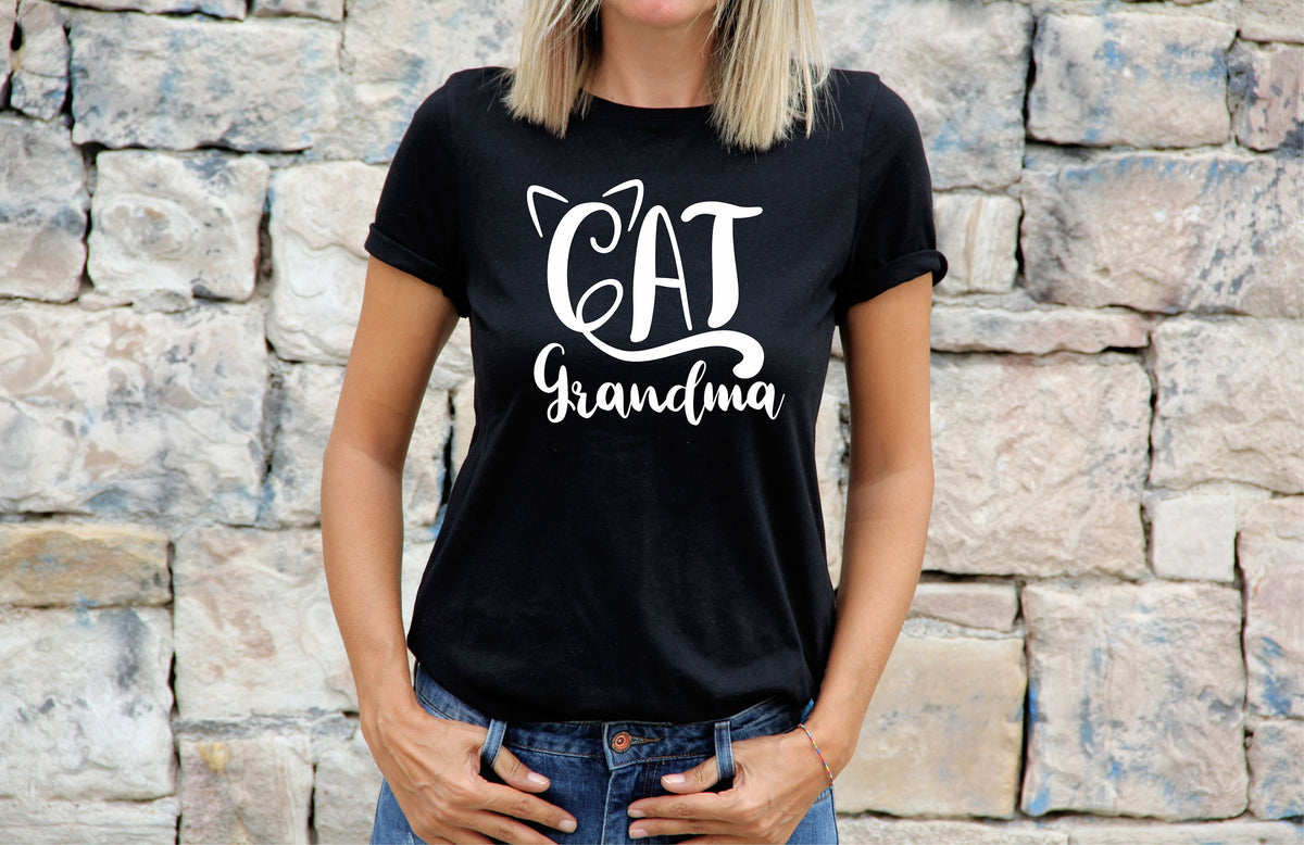 Womens Cat TShirt Shirt Cat Lovers Gift For Cat Tee Cat Grandma Graphic Tee – Premium Graphic · Top Pick For Any Outfit