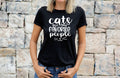 Womens Cat TShirt Shirt Cat Lovers Gift For Cat Tee Cats Are My Favorite People 2 Graphic Tee – Everyday Comfort · Perfect For Daily Wear