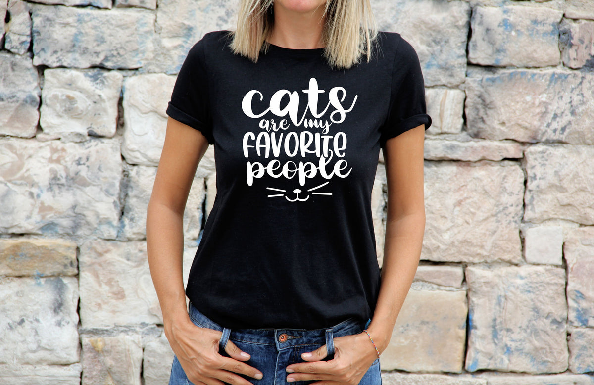 Womens Cat TShirt Shirt Cat Lovers Gift For Cat Tee Cats Are My Favorite People 2 Graphic Tee – Everyday Comfort · Perfect For Daily Wear