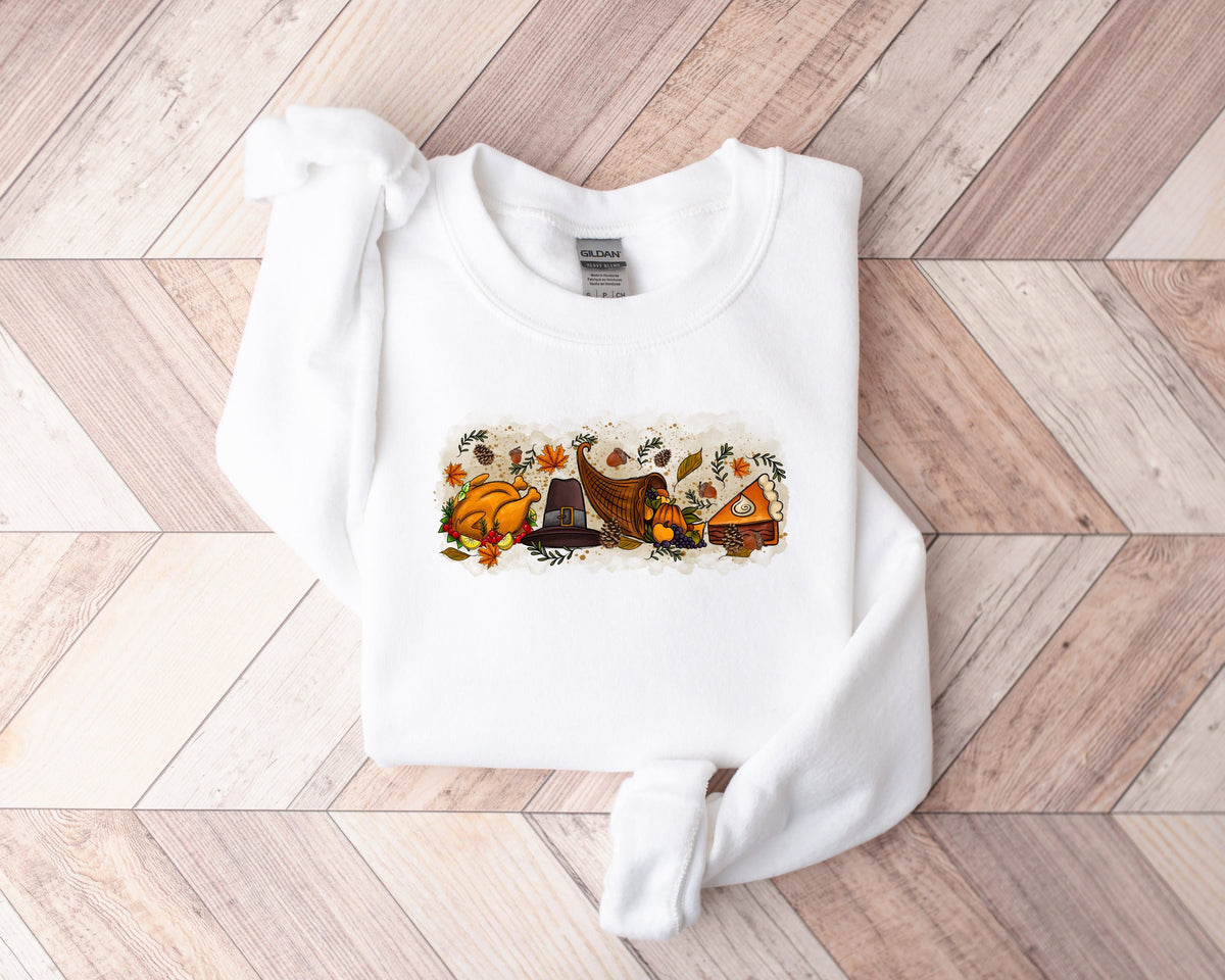 Thankful Thanksgiving Turkey SweatshirtThanksgiving ShirtThankful ShirtFall ShirtHello PumpkinFamily Matching Shirtfall Sweatshirt Sweatshirt – Feel-Good Design · Perfect For Daily Wear