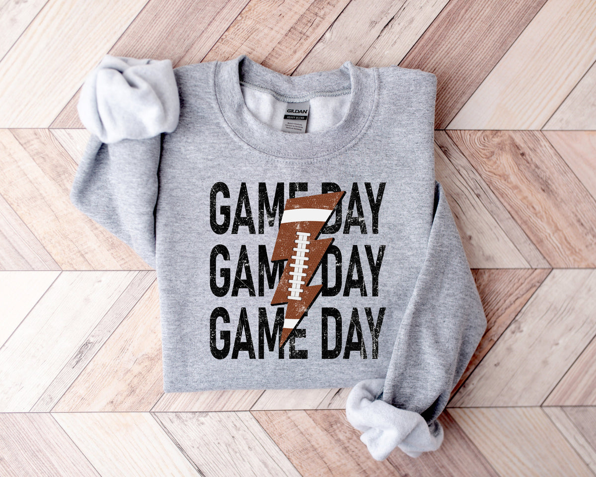 Game Day Lightning Bolt SweatshirtGameday ShirtFootball SweatshirtFootball Shirts For WomenFootball Mom SweatshirtGame Lover Sweatshirt Sweatshirt – Everyday Comfort · Top Pick For Any Outfit