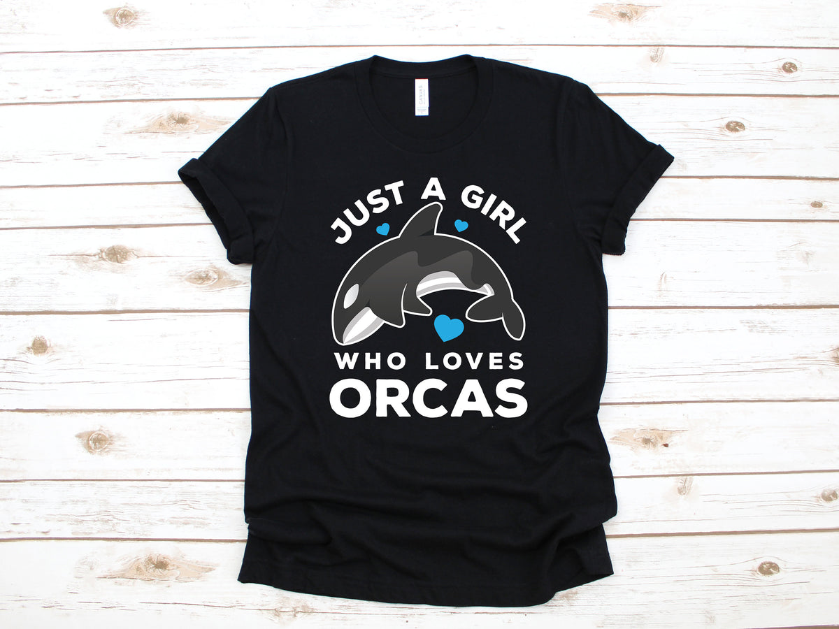 Girl Who Loves Orcas TShirt Orca Whales Shirt Orca Whale Girl Hoodie Kids Tee Sweatshirt Tank Top Womens Shirt Hoodie – Fan Favorite · Top Pick For Any Outfit