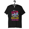 Girl Who Loves Roller Skating TShirt Roller Skate Tee Girl Skaters Shirt Kids Tee Hoodie Sweatshirt Long Sleeve Hoodie – Aesthetic Look · Perfect For Daily Wear