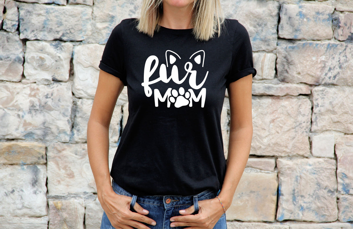 Womens Cat TShirt Shirt Cat Lovers Gift For Cat Tee Fur Mom Graphic Tee – Easygoing Wear · Must-Have Style