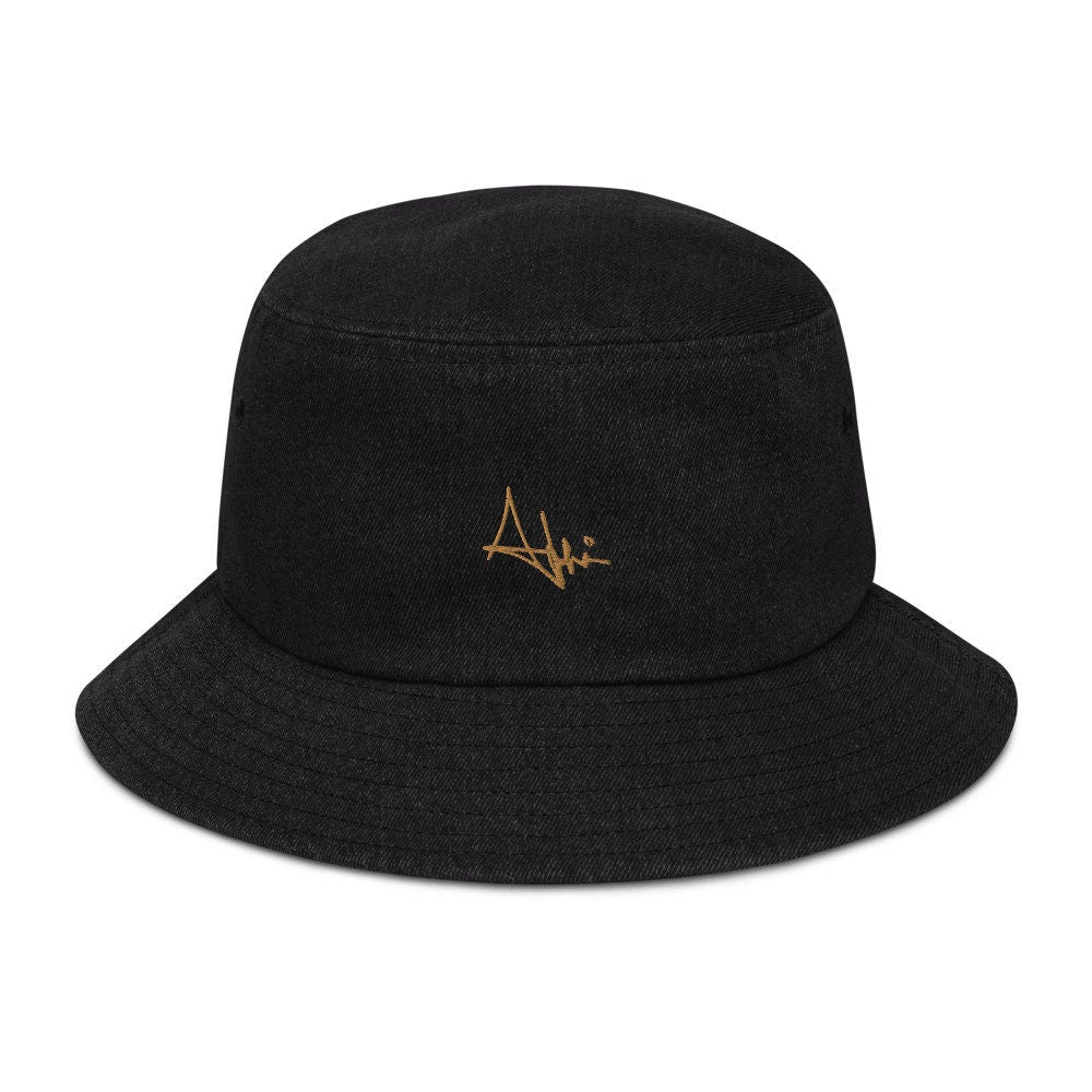 Alpha Sign Denim bucket hat gold Graphic Tee – Cozy Vibes · Top Pick For Any Outfit