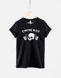 Halloween Skull Shirt Staying Alive Skull TShirt Staying Alive Skeleton TShirt Staying Alive Funny Halloween TShirt Graphic Tee – Cozy Vibes · Top Pick For Any Outfit