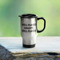 Funny Get Well Gift Broken Arm Broken Leg Broken Bone Travel Mug Well Played Gravity Graphic Tee – Cozy Vibes · High-Quality Print