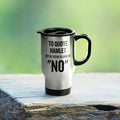 Funny Shakespeare Travel Mug English Teacher Gift Literature Present Hamlet Quote quotNOquot 14 oz Stainless Steel Graphic Tee – Aesthetic Look · Perfect For Daily Wear