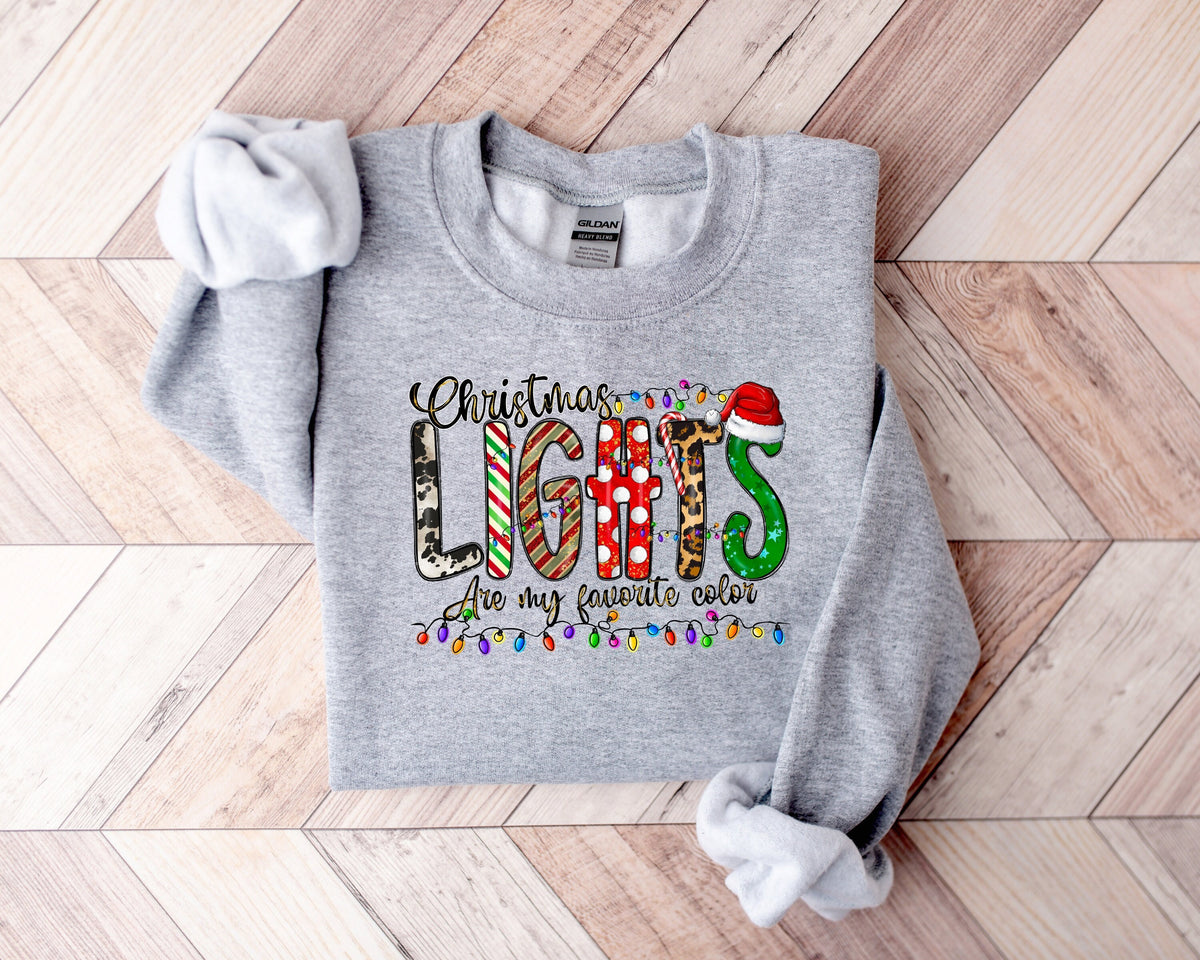 Christmas Lights Are My Favorite ColorChristmas TshirtChristmas Family ShirtChristmas GiftHoliday GiftChristmas Family Matching Shirt Graphic Tee – Fan Favorite · High-Quality Print