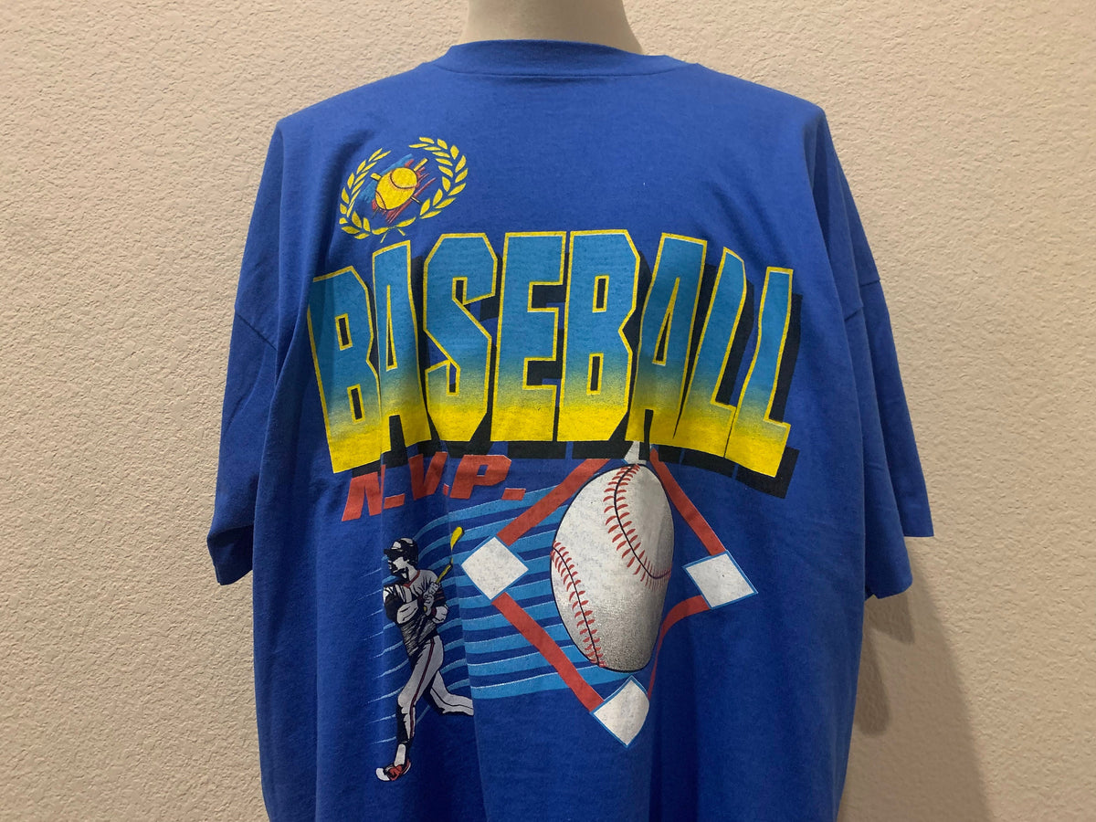 Vintage 9039s Baseball MVP Blue T Shirt Size 2XL Graphic Tee – Premium Graphic · Trending Graphic Apparel