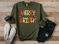 Merry and Bright SweatshirtChristmas Lights ShirtChristmas GiftHoliday GiftHoliday Lights SweatshirtChristmas Family Matching Shirt Sweatshirt – Everyday Comfort · High-Quality Print