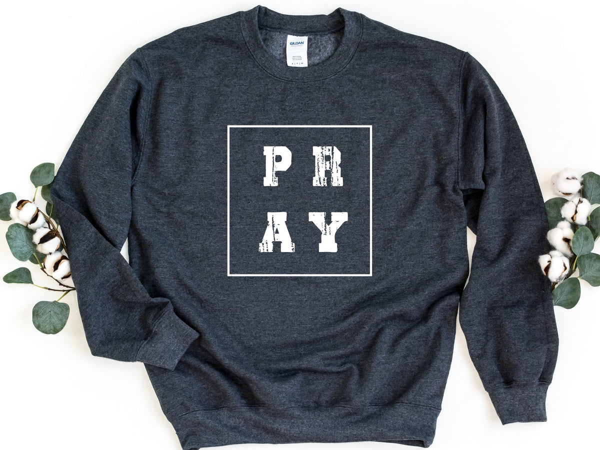 Pray Sweatshirt Christian Sweatshirts Christian Sweater Faith Sweatshirt Gift for Her Gift for Mom Nana Grand Mother Religious Gift Sweatshirt – Cozy Vibes · Trending Graphic Apparel