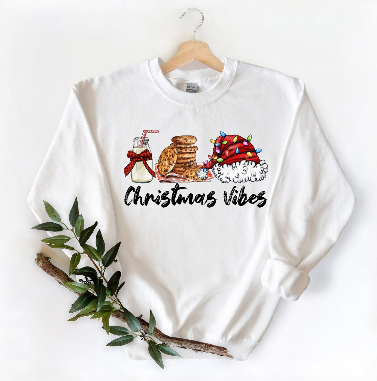 Christmas Vibes ShirtChristmas Lights ShirtChristmas GiftHoliday GiftMilk Cookies Santa Claus Hat ShirtChristmas Family Matching Shirt Graphic Tee – Everyday Comfort · Perfect For Daily Wear