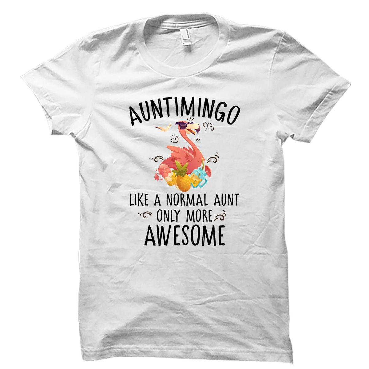 Cute Aunt Shirt Cute Aunt Gift Gift For Aunt Cool Aunt Shirt Flamingo Shirt Flamingo Gift New Aunt Shirt Auntie Shirt OS4991 Graphic Tee – Easygoing Wear · Perfect For Daily Wear