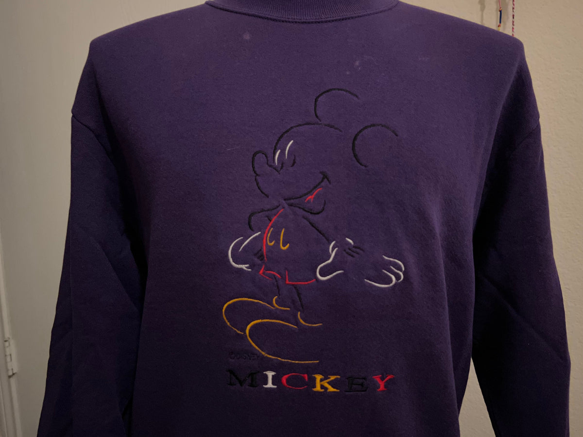 Vintage 8039s Mickey Mouse Embroidered Crewneck Sweatshirt M Sweatshirt – Cozy Vibes · Trending Graphic Apparel