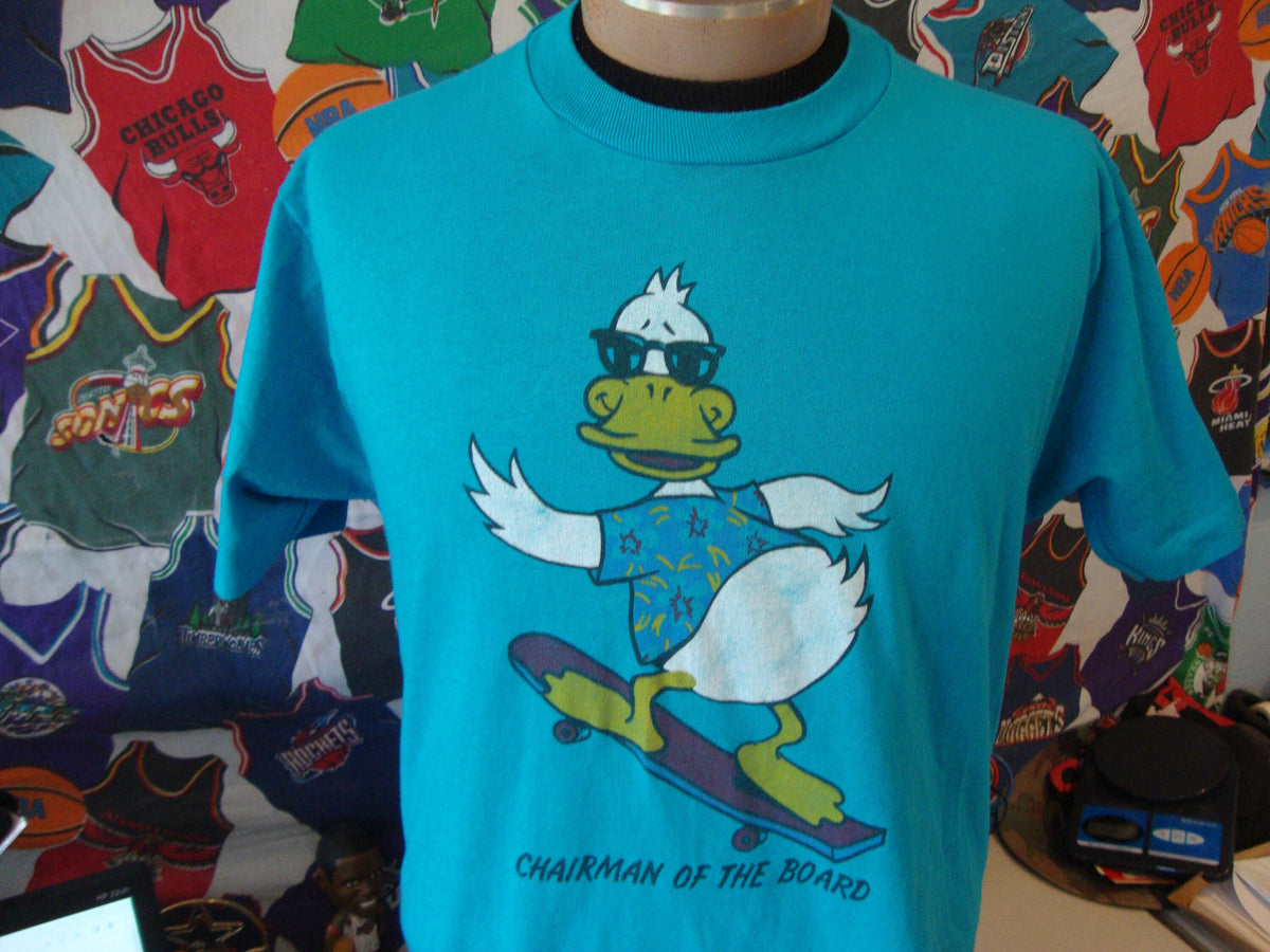 Vintage 8039s Chairman Of The Board Skateboard Duck Aqua Blue Beach T Shirt M Graphic Tee – Cozy Vibes · Trending Graphic Apparel