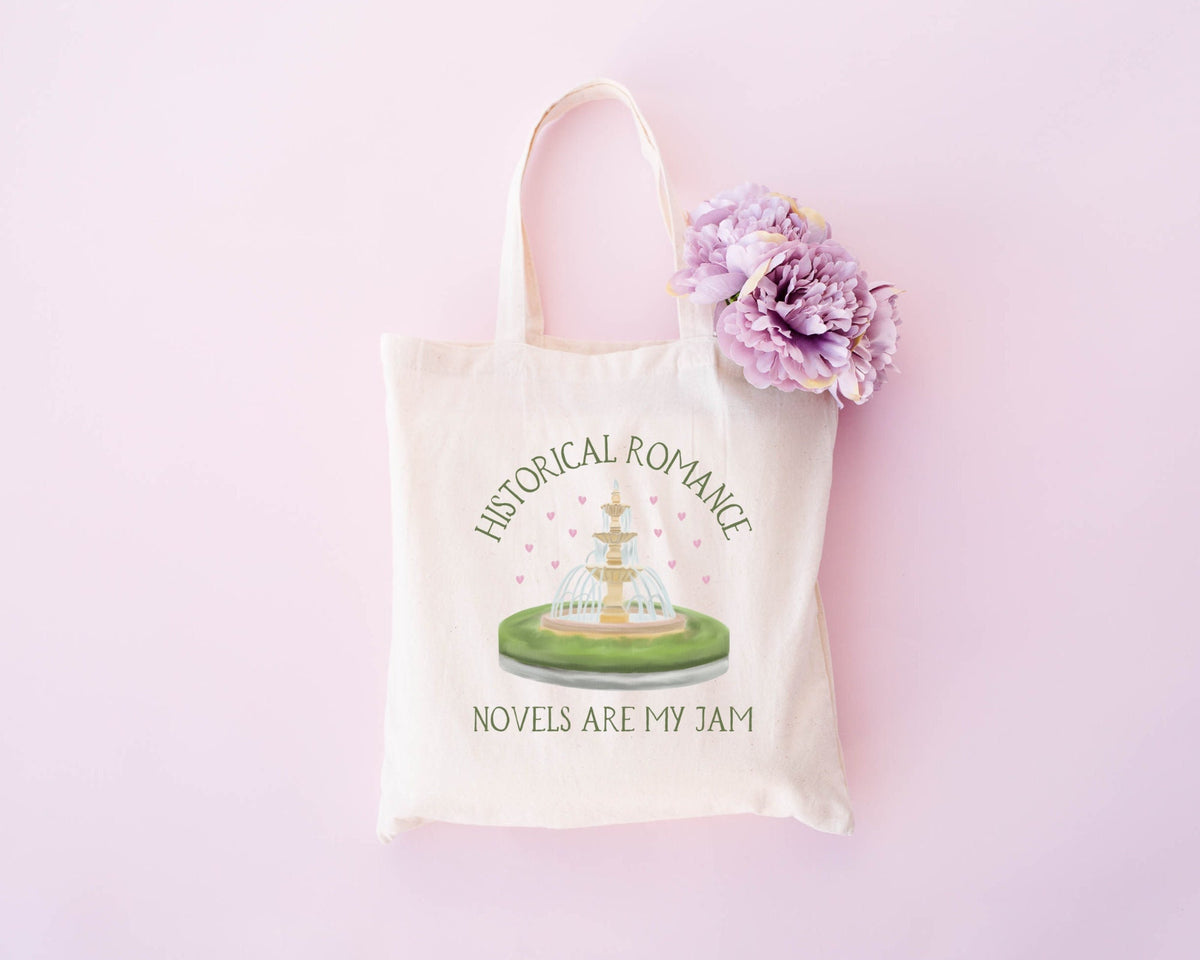 Bookish Historical Romance Tote Bag Historical Romance Novels Are My Jam Gift for Book Lover Regency Romance Tote for Library Tote Bag – Feel-Good Design · Trending Graphic Apparel