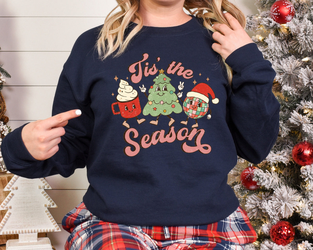 Tis The Season SweatshirtMatching Family Christmas ShirtsMatching Christmas 2022 ShirtsRetro Christmas ShirtWinter Sweatshirt Sweatshirt – Premium Graphic · Perfect For Daily Wear