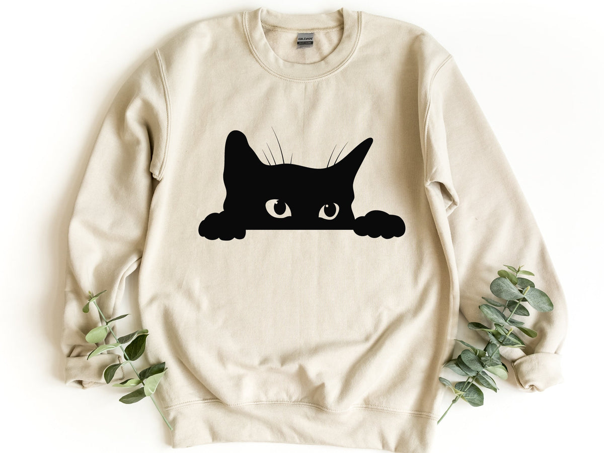 Black Cat Sweatshirt Hoodie Cat Lover Gift Christmas Gift Hoodie – Aesthetic Look · Great Gift For Fans