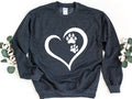 Paw Heart Sweatshirt Animal Heart Sweatshirt Paw Lover Sweater Dog Paw Sweatshirt Dog Lover Sweater Dog Mom Sweatshirt Paw Sweater Sweatshirt – Aesthetic Look · Great Gift For Fans