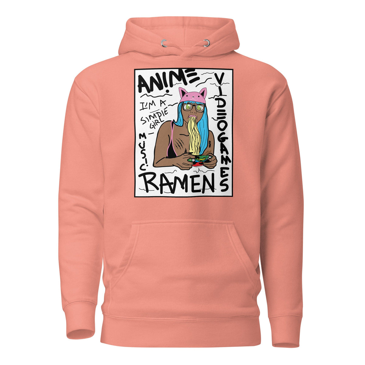 Melenin Anime Girl Ramen Girl Black Anime Girl Gamer Chick Afro Anime Girl Women39s Hoodie Hoodie – Fan Favorite · Perfect For Daily Wear