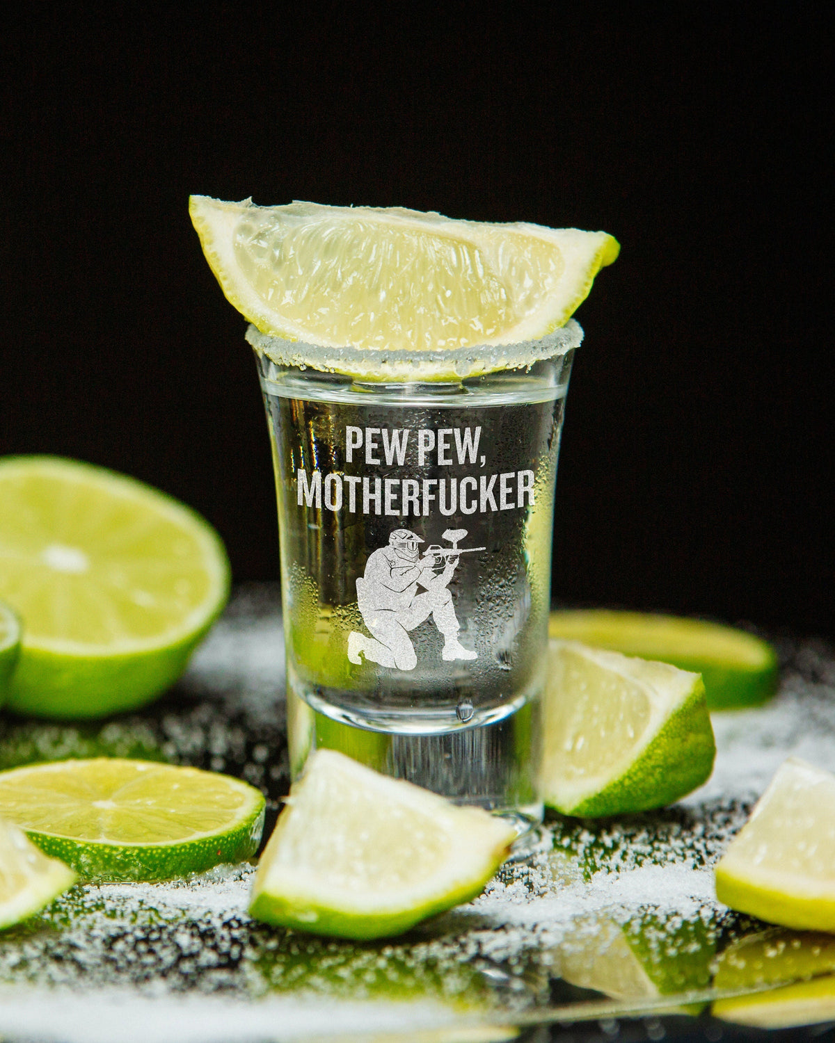 Funny Paintball Gift Paintball Shot Glass Paintballer Present Pew Pew Motherfucker Graphic Tee – Warm & Stylish · Perfect For Daily Wear