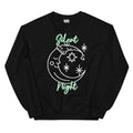 Silent Night Ugly Christmas Sweater Snowflakes Moon Snowman Merry Christmas Xmas Tree Reindeer Santa Claus Unisex Sweatshirt Sweatshirt – Cozy Vibes · High-Quality Print