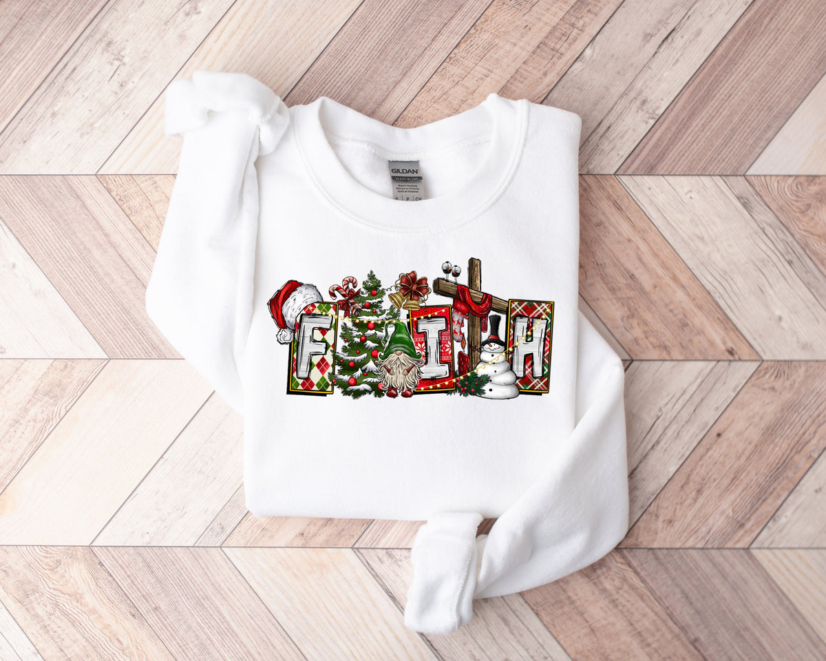 Christmas With Cross SweatshirtChristmas Family ShirtChristmas GiftHoliday GiftChristmas Family Matching ShirtFaith Christmas Shirt Sweatshirt – Cozy Vibes · Top Pick For Any Outfit