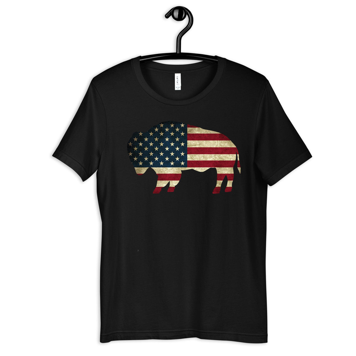Bison USA Flag Shirt American Flag Bison TShirt Bison Hoodie Long Sleeve Sweatshirt Tank Top Hoodie – Warm & Stylish · Perfect For Daily Wear
