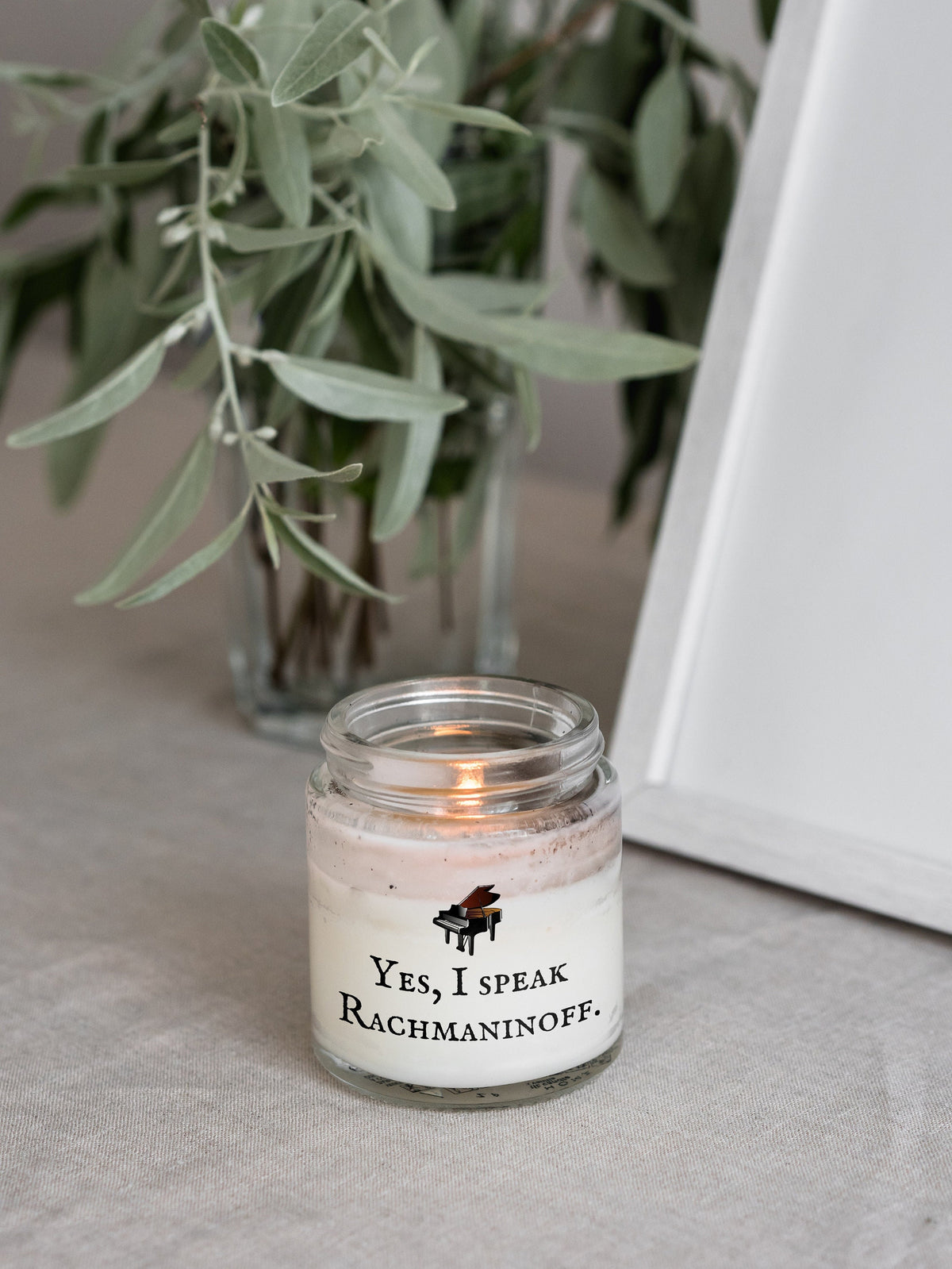 Funny Piano Candle Piano Player Gift Pianist Present Piano Teacher I Speak Rachmaninoff Graphic Tee – Soft Feel · Perfect For Daily Wear