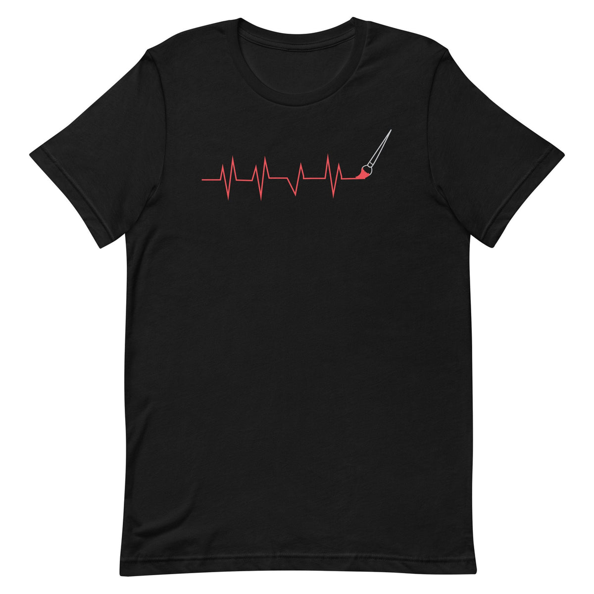 Paintbrush Heartbeat Painter Heartbeat Artist Heart I love painting Unisex t shirt Graphic Tee – Warm & Stylish · Great Gift For Fans